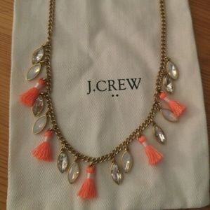 J Crew Factory Coral Tassel Necklace